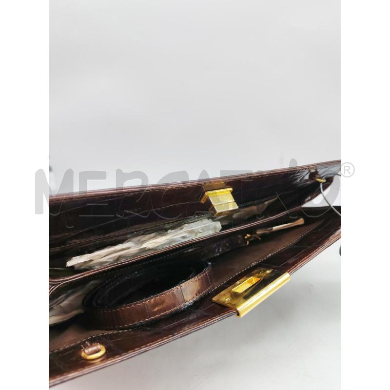 POCHETTE ANTONIO SCEPI MARRONE CHIUSURA DORATA | Mercatino dell'Usato Mestre 5