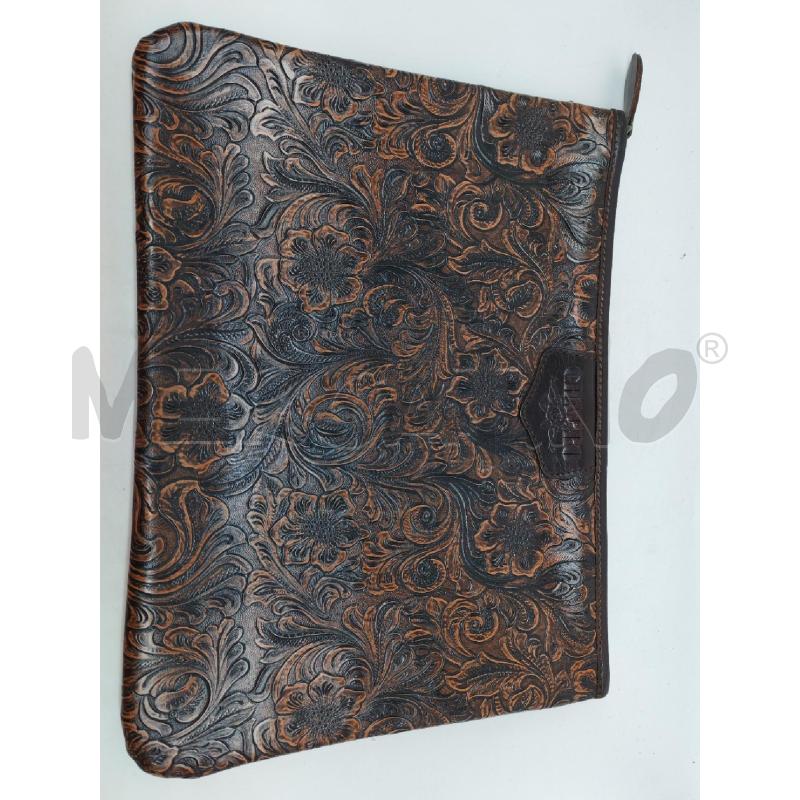 POCHETTE CHARRO VINTAGE MARRONE DAMASCATA | Mercatino dell'Usato Mestre 1