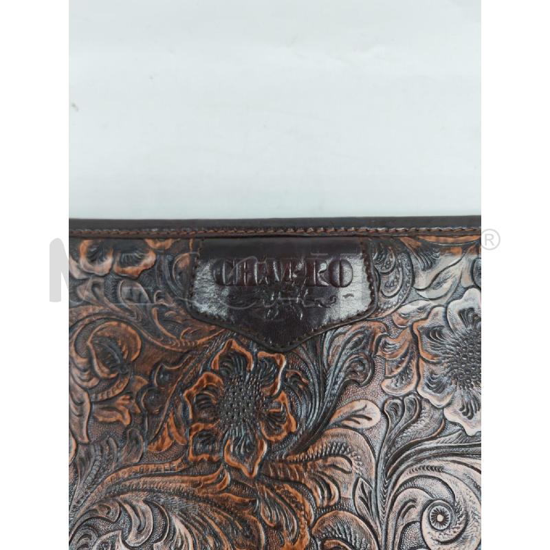 POCHETTE CHARRO VINTAGE MARRONE DAMASCATA | Mercatino dell'Usato Mestre 2