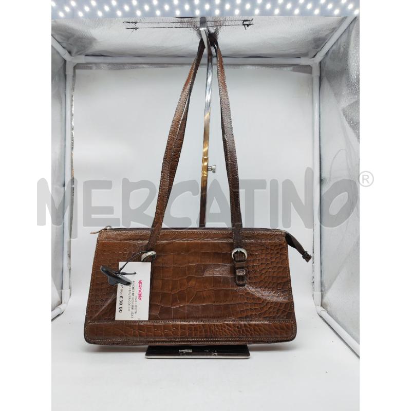POCHETTE GENUINE LEATHER STAMPA COCCODRILLO  | Mercatino dell'Usato Mestre 1