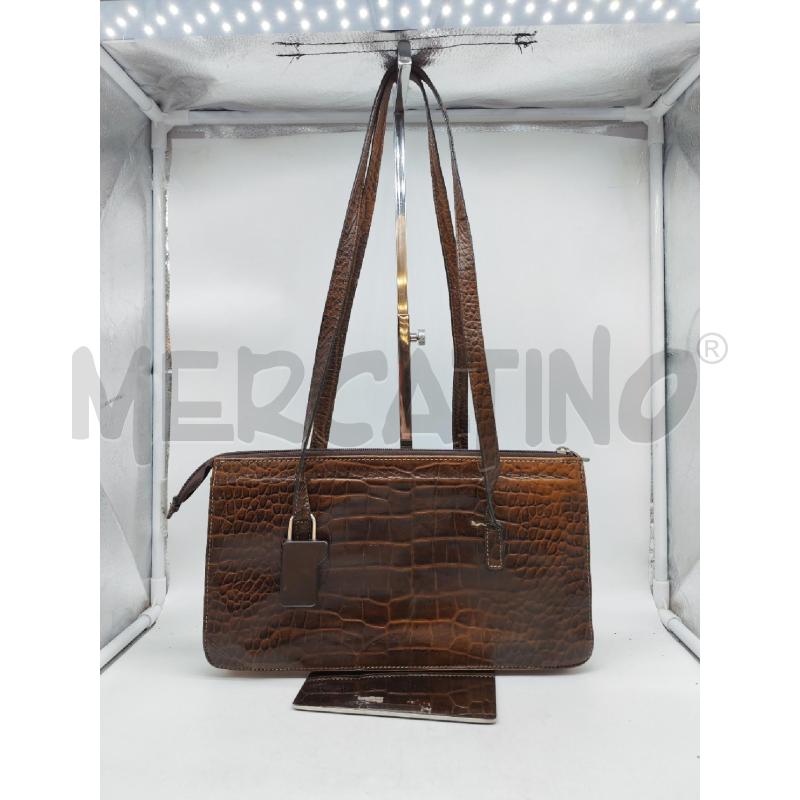 POCHETTE GENUINE LEATHER STAMPA COCCODRILLO  | Mercatino dell'Usato Mestre 2