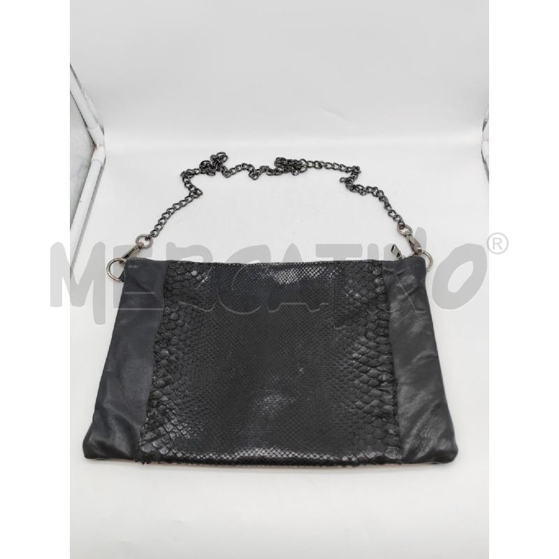 POCHETTE NERA IN PELLE DI COCCODRILLO | Mercatino dell'Usato Mestre 1