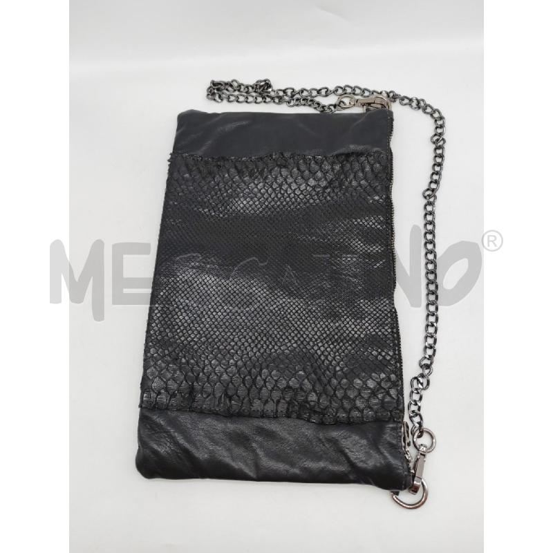 POCHETTE NERA IN PELLE DI COCCODRILLO | Mercatino dell'Usato Mestre 2