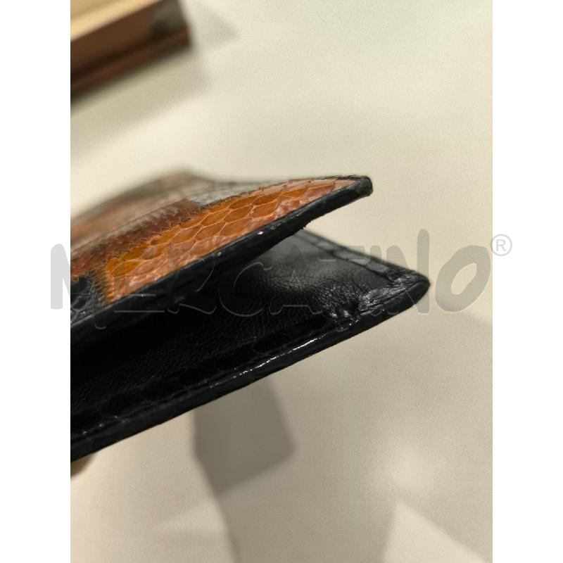 POCHETTE RETTILE MARRONE NERA | Mercatino dell'Usato Mestre 3