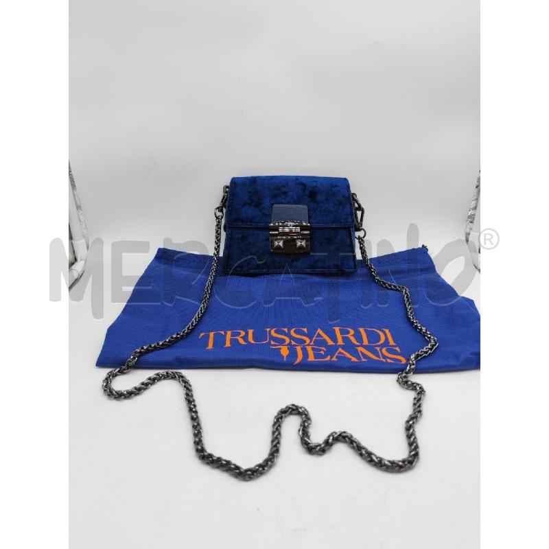 POCHETTE TRUSSARDI JEANS CINIGLIA BLU | Mercatino dell'Usato Mestre 1