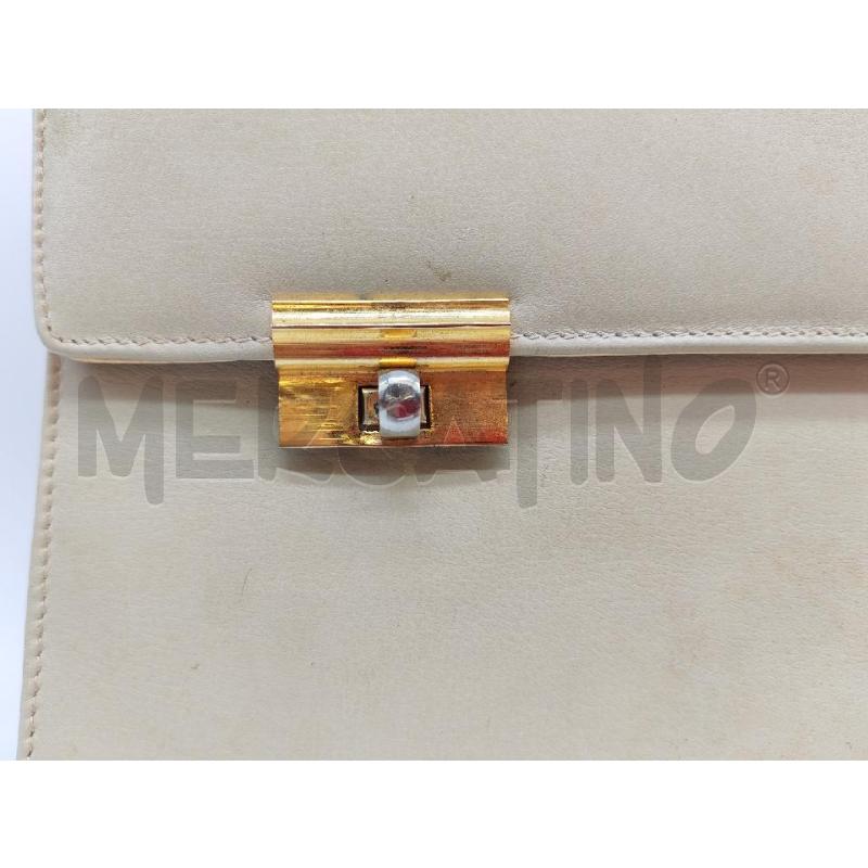 POCHETTE VINTAGE CREMA CON DETTAGLI DORATI A MANO | Mercatino dell'Usato Mestre 2