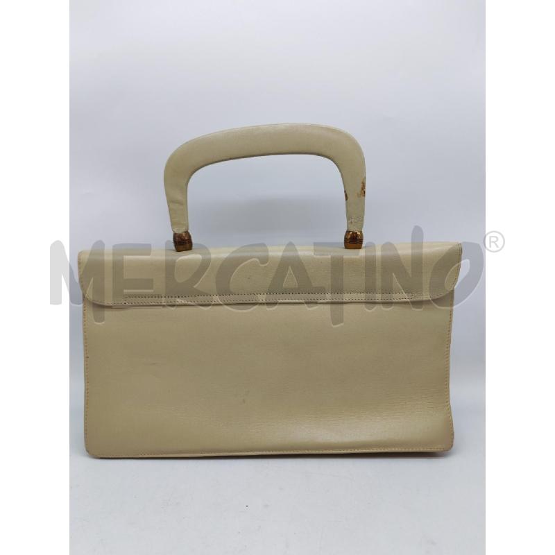 POCHETTE VINTAGE CREMA CON DETTAGLI DORATI A MANO | Mercatino dell'Usato Mestre 3