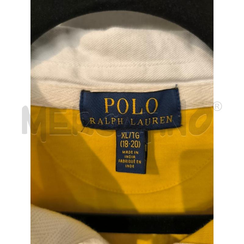 POLO BAMBINO RALPH LAUREN GIALLO BLU RIGHE  | Mercatino dell'Usato Mestre 2