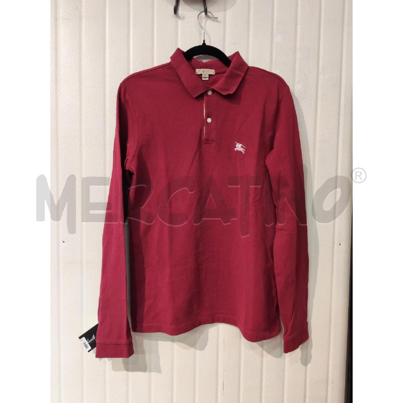 POLO UOMO BURBERRY VIOLA MANICHE LUNGHE | Mercatino dell'Usato Mestre 1