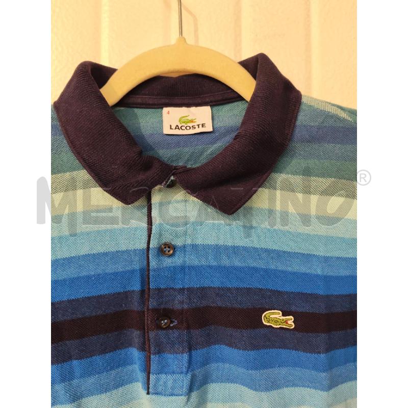 POLO UOMO LACOSTE RIGHE AZZURRE BLU | Mercatino dell'Usato Mestre 2