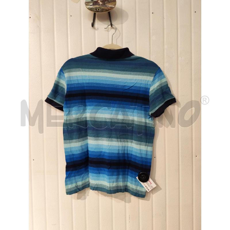 POLO UOMO LACOSTE RIGHE AZZURRE BLU | Mercatino dell'Usato Mestre 3