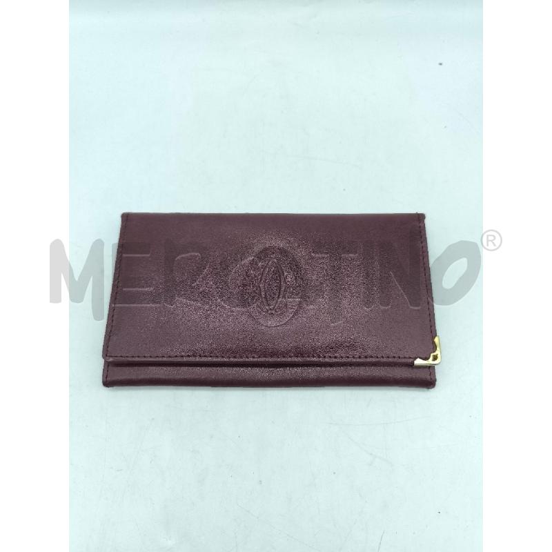 PORTA FOGLIO CARTIER VIOLA VERA PELLE | Mercatino dell'Usato Mestre 1