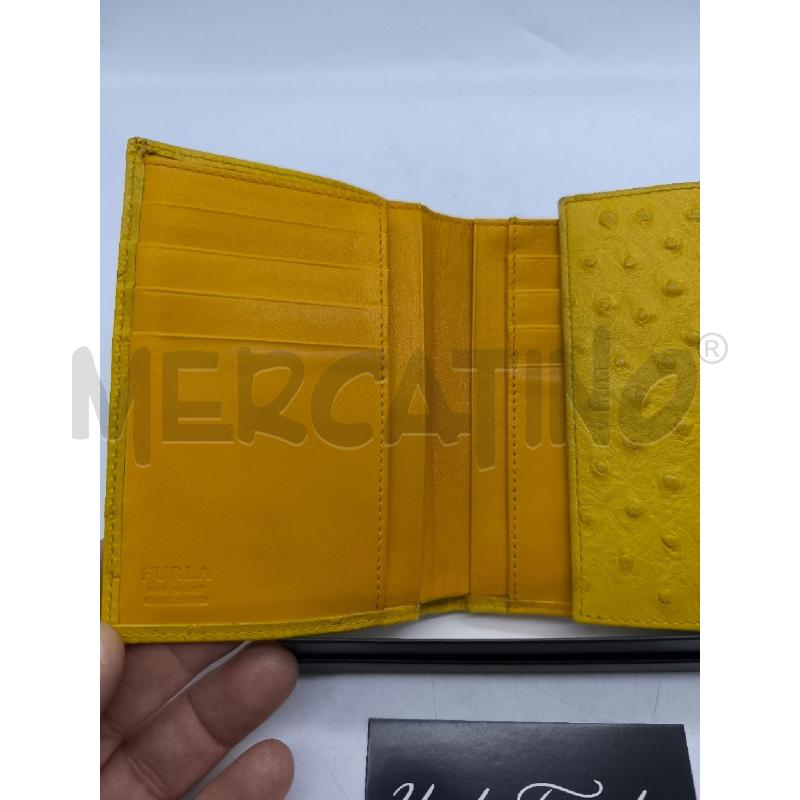 PORTA FOGLIO FURLA GIALLO VERA PELLE   | Mercatino dell'Usato Mestre 2