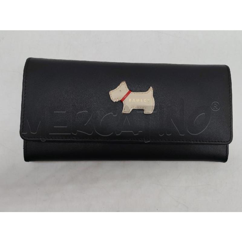 PORTA FOGLIO RADLEY LONDON NERO INTERNO BEIGE ROSSO | Mercatino dell'Usato Mestre 1