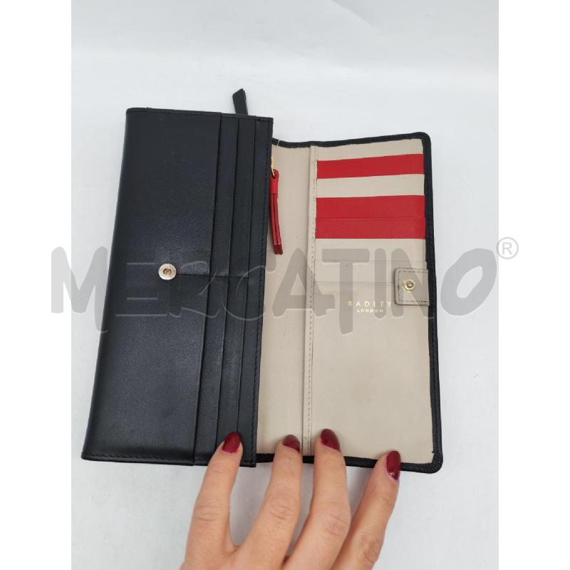 PORTA FOGLIO RADLEY LONDON NERO INTERNO BEIGE ROSSO | Mercatino dell'Usato Mestre 2
