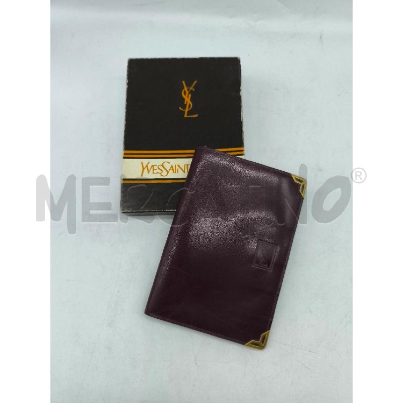 PORTA FOGLIO YVES SAINT LAURENT UOMO PELLE BORDO' | Mercatino dell'Usato Mestre 1