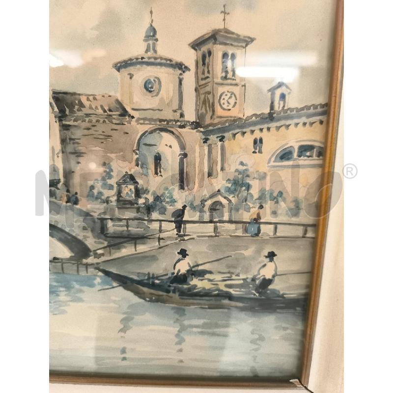 QUADRO ACQUERELLO ALDO SESSA SCORCIO DI VENEZIA | Mercatino dell'Usato Mestre 3