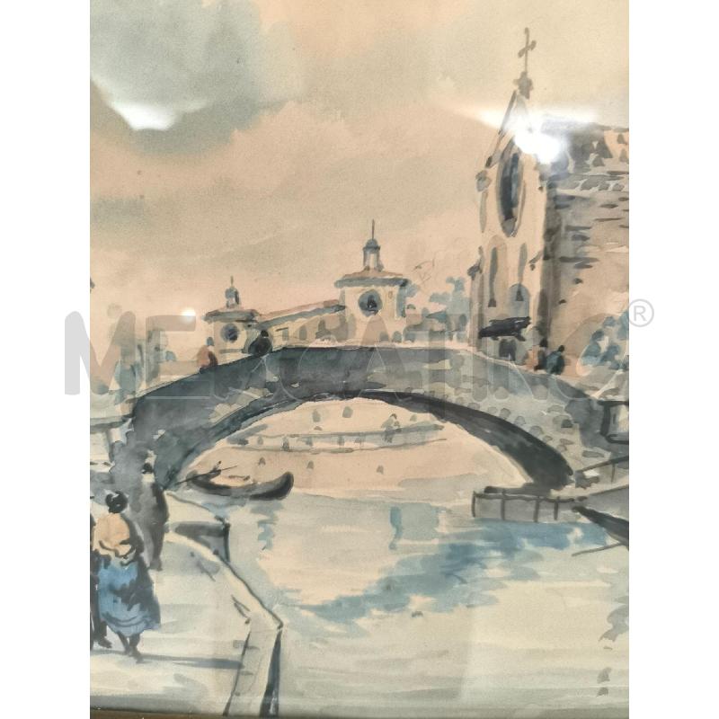 QUADRO ACQUERELLO ALDO SESSA SCORCIO DI VENEZIA | Mercatino dell'Usato Mestre 4