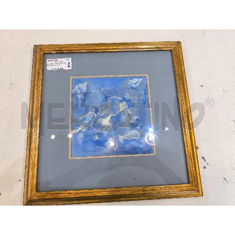 QUADRO ANGELI E COLOMBE TONI BLU LUISA DALLA POZZA | Mercatino dell'Usato Mestre 1