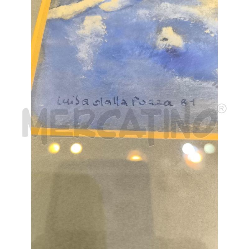 QUADRO ANGELI E COLOMBE TONI BLU LUISA DALLA POZZA | Mercatino dell'Usato Mestre 3