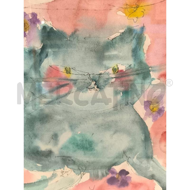 QUADRO AQUERELLO DAGMAR MANN 1980 | Mercatino dell'Usato Mestre 3