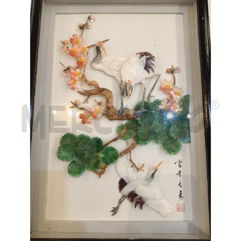 QUADRO ASIATICO MADREPERLA 34X24 | Mercatino dell'Usato Mestre 1