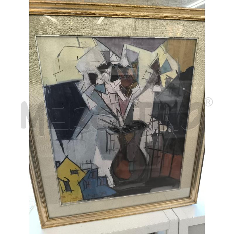 QUADRO ASTRATTO VASO CON PAESAGGIO | Mercatino dell'Usato Mestre 1
