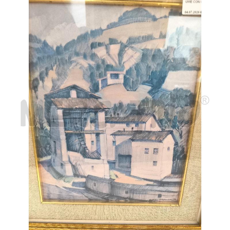 QUADRO BRUNO ZABEO FIUME CON CASE | Mercatino dell'Usato Mestre 3