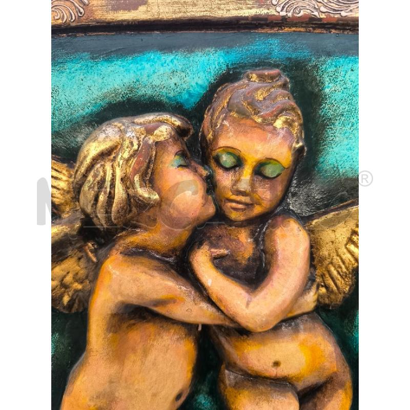 QUADRO CARTAPESTA COPPIA PUTTI | Mercatino dell'Usato Mestre 2