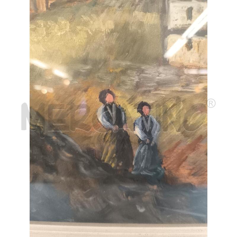 QUADRO CORNICE DORATA RETTANGOLARE VILLAGGIO  | Mercatino dell'Usato Mestre 2