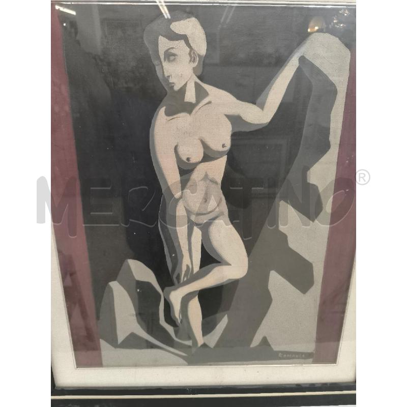 QUADRO FIGURA FEMMINILE FONDO GRIGIO | Mercatino dell'Usato Mestre 1