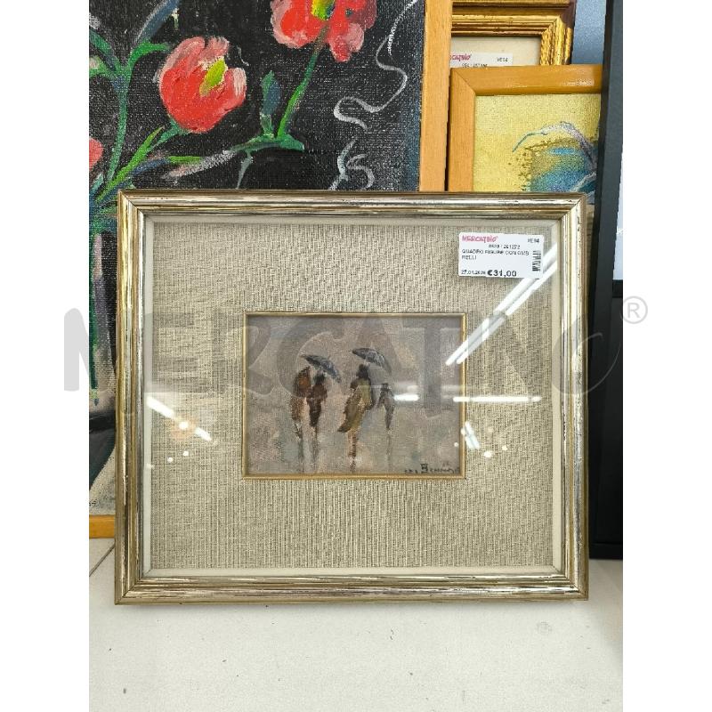 QUADRO FIGURE CON OMBRELLI | Mercatino dell'Usato Mestre 1