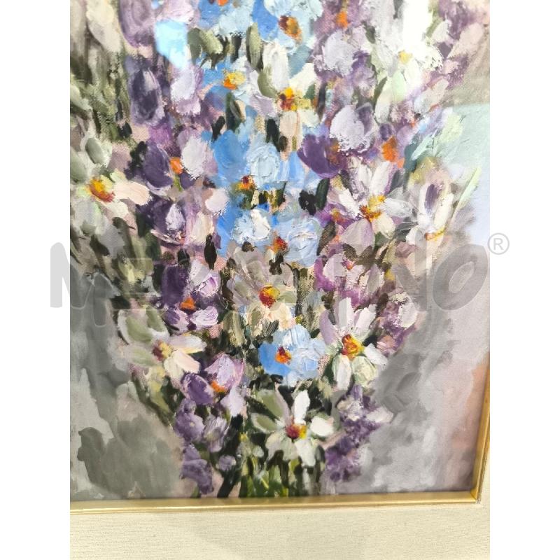 QUADRO FIORI AZZURRI E VIOLA | Mercatino dell'Usato Mestre 3