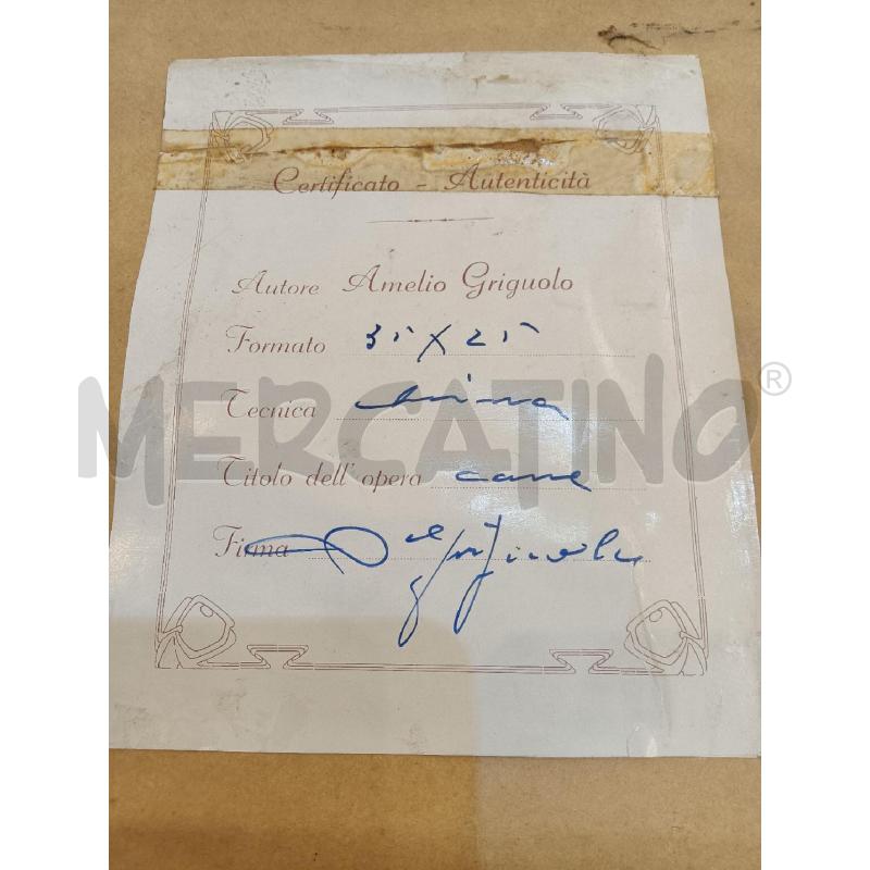 QUADRO GRIGUOLO AMELIO CANE | Mercatino dell'Usato Mestre 4