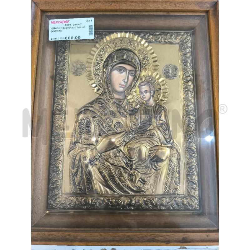 QUADRO ICONA METALLO DORATO | Mercatino dell'Usato Mestre 1