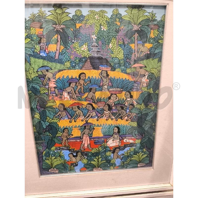 QUADRO KETUK SOKI SCENA NEL VILLAGGIO | Mercatino dell'Usato Mestre 1
