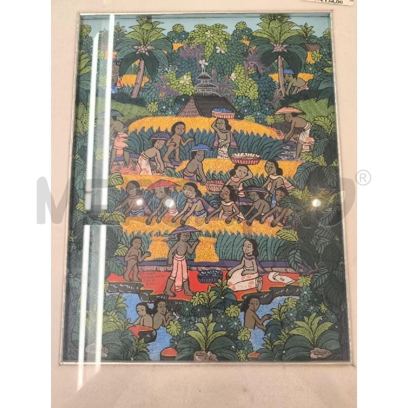 QUADRO KETUK SOKI SCENA NEL VILLAGGIO | Mercatino dell'Usato Mestre 2