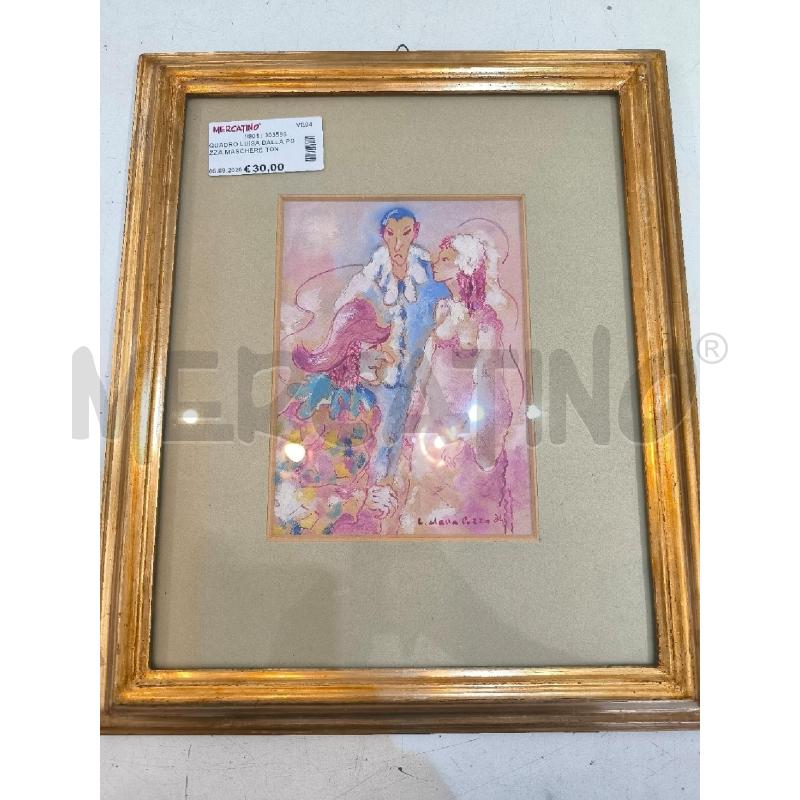 QUADRO LUISA DALLA POZZA MASCHERE TONI ROSA | Mercatino dell'Usato Mestre 1
