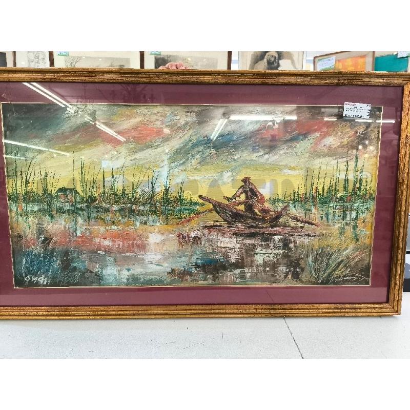 QUADRO NANDO OLIVI SPATOLATO RITORNO DEL PESCATORE | Mercatino dell'Usato Mestre 1