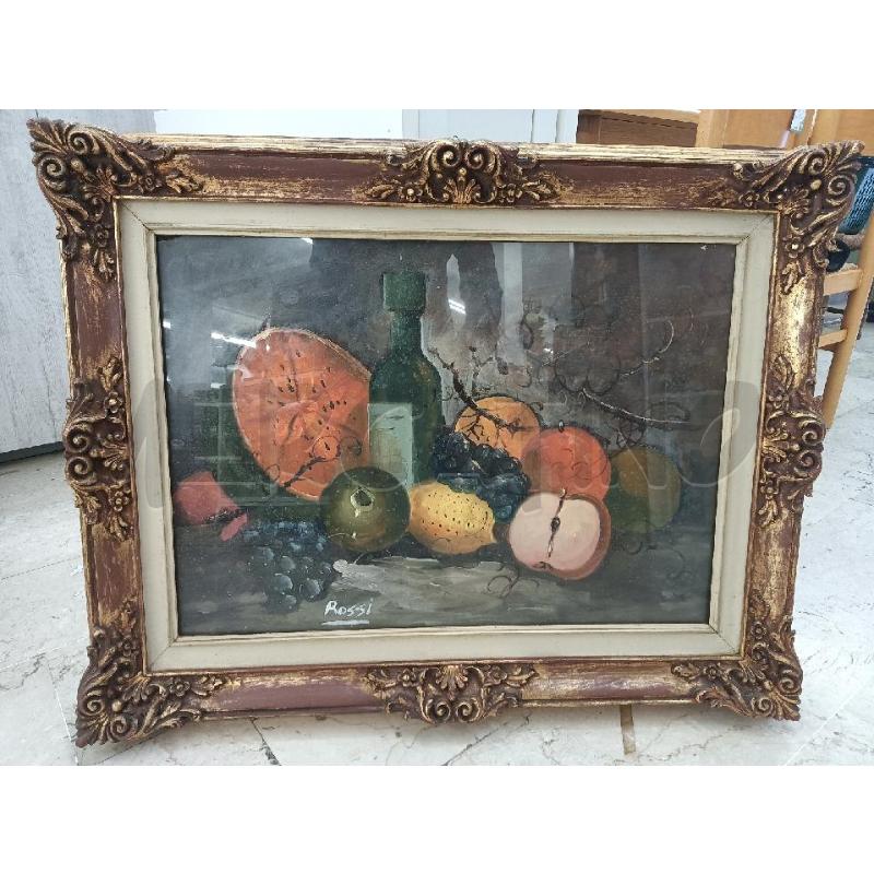 QUADRO NATURA MORTA ROSSI CORNICE DORATA | Mercatino dell'Usato Mestre 1