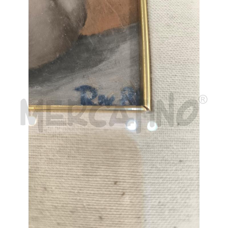 QUADRO NUDO DONNA DI SPALLE  FONDO ARANCIO | Mercatino dell'Usato Mestre 2