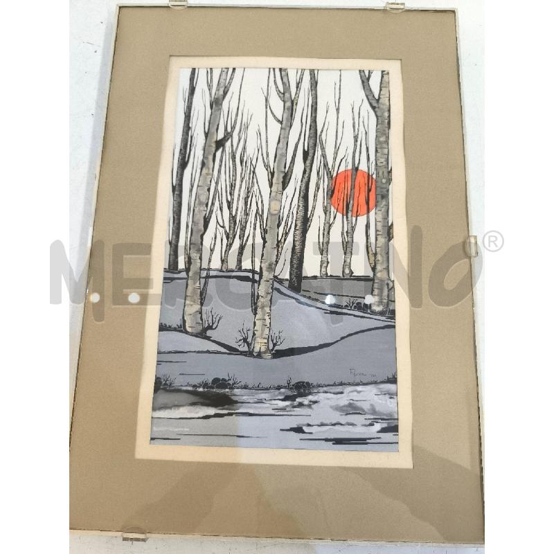 QUADRO PIGOZZO BOSCO SPOGLIO CON SOLE | Mercatino dell'Usato Mestre 3
