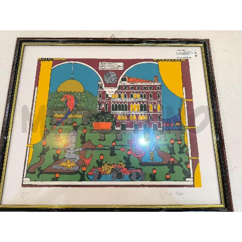 QUADRO SERIGRAFIA PALAZZO VENEZIA ATTRIBUITO AGOSTINO NANI MOCENIGO | Mercatino dell'Usato Mestre 4