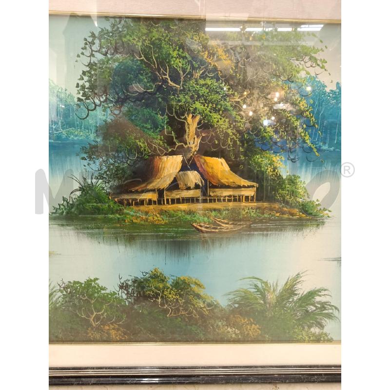 QUADRO STLILE THAILANDESE CASA SUL LAGO | Mercatino dell'Usato Mestre 2