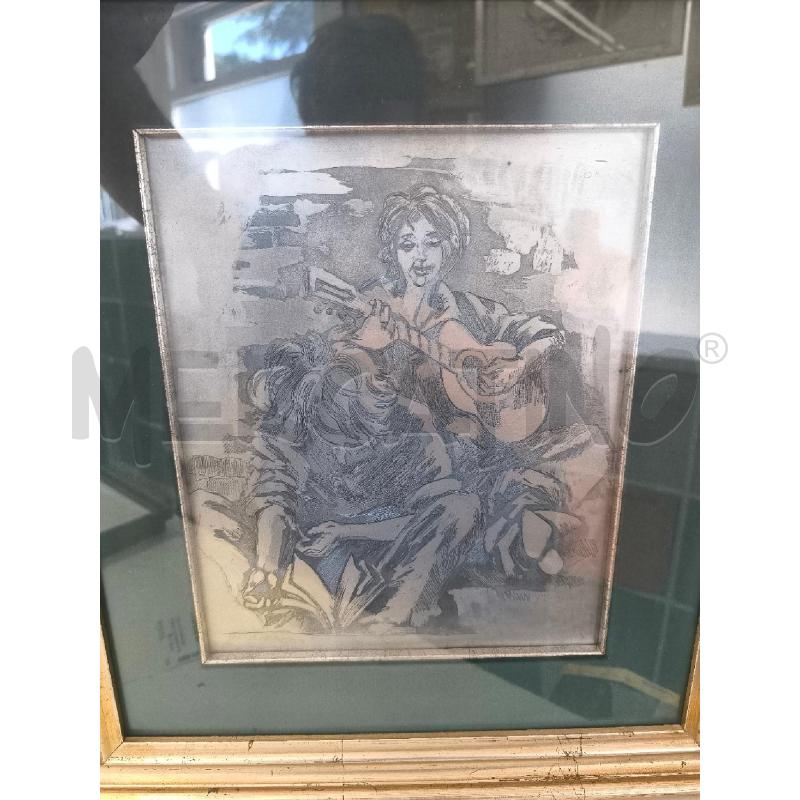 QUADRO SU LAMINA G.BELTRAME SUONATORE | Mercatino dell'Usato Mestre 1