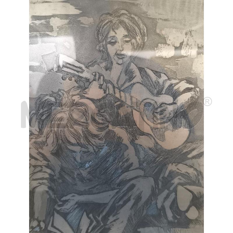 QUADRO SU LAMINA G.BELTRAME SUONATORE | Mercatino dell'Usato Mestre 3