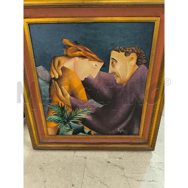 QUADRO SU TAVOLETTA CRISTO E GIUDA TARANTINO | Mercatino dell'Usato Mestre 1