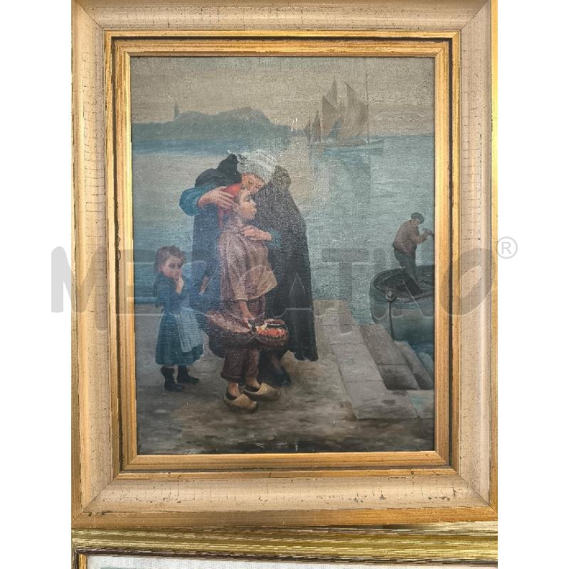 QUADRO SU TELA FINE 800 DONNA CON MANTELLO | Mercatino dell'Usato Mestre 1
