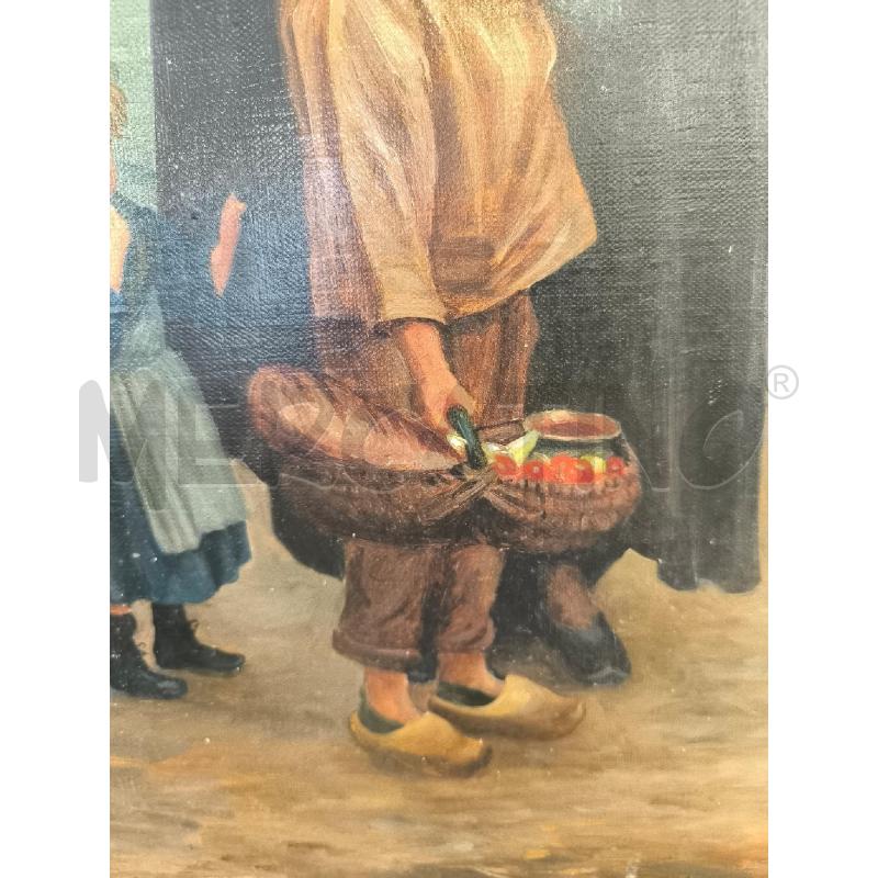 QUADRO SU TELA FINE 800 DONNA CON MANTELLO | Mercatino dell'Usato Mestre 2