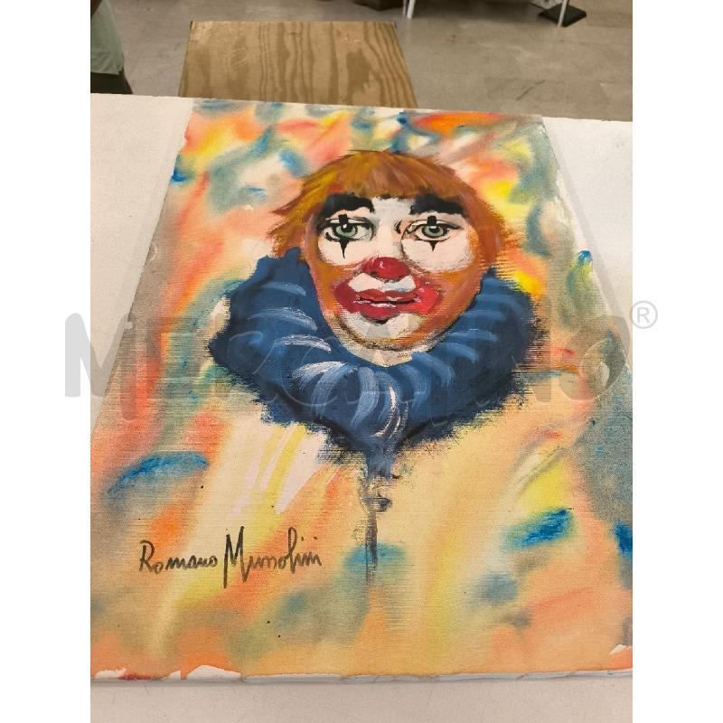 QUADRO TELA ROMANO MUSSOLINI CLOWN | Mercatino dell'Usato Mestre 1